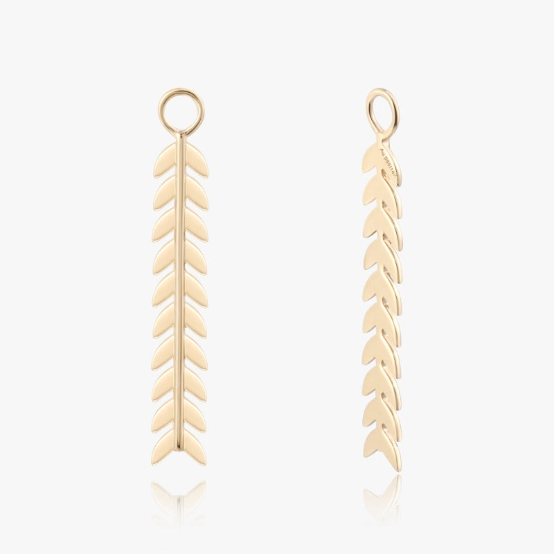 Kahlani 14KY Solid Gold Bone Earring Charms