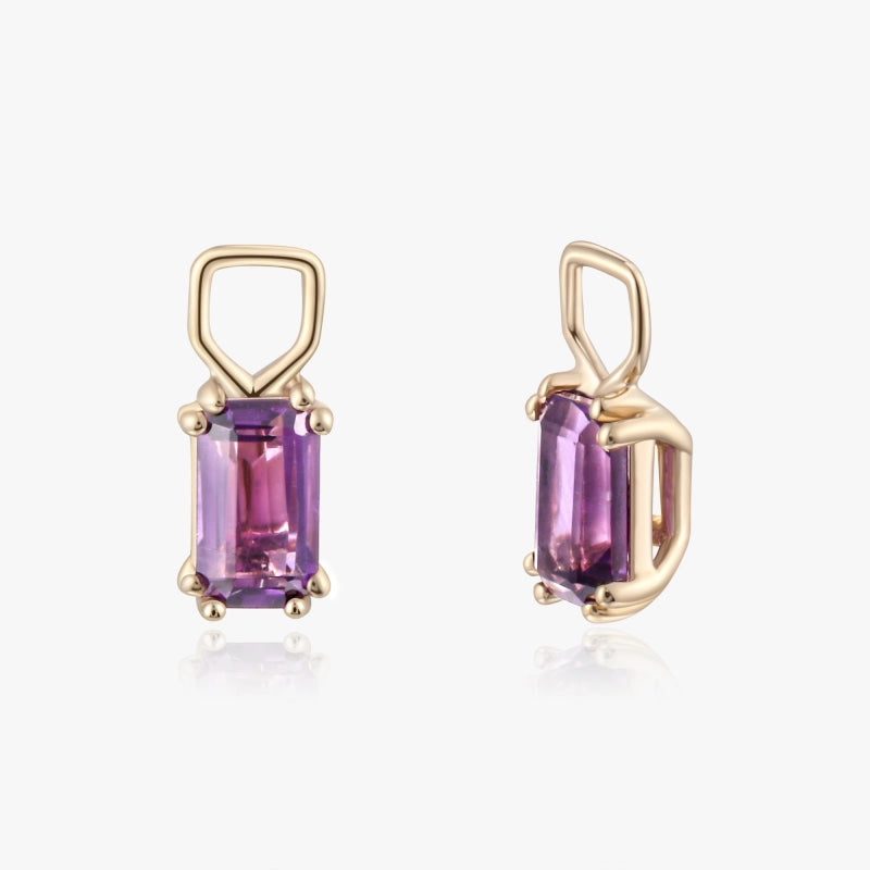 Nyra 14K Solid Gold Amethyst Earring Charms