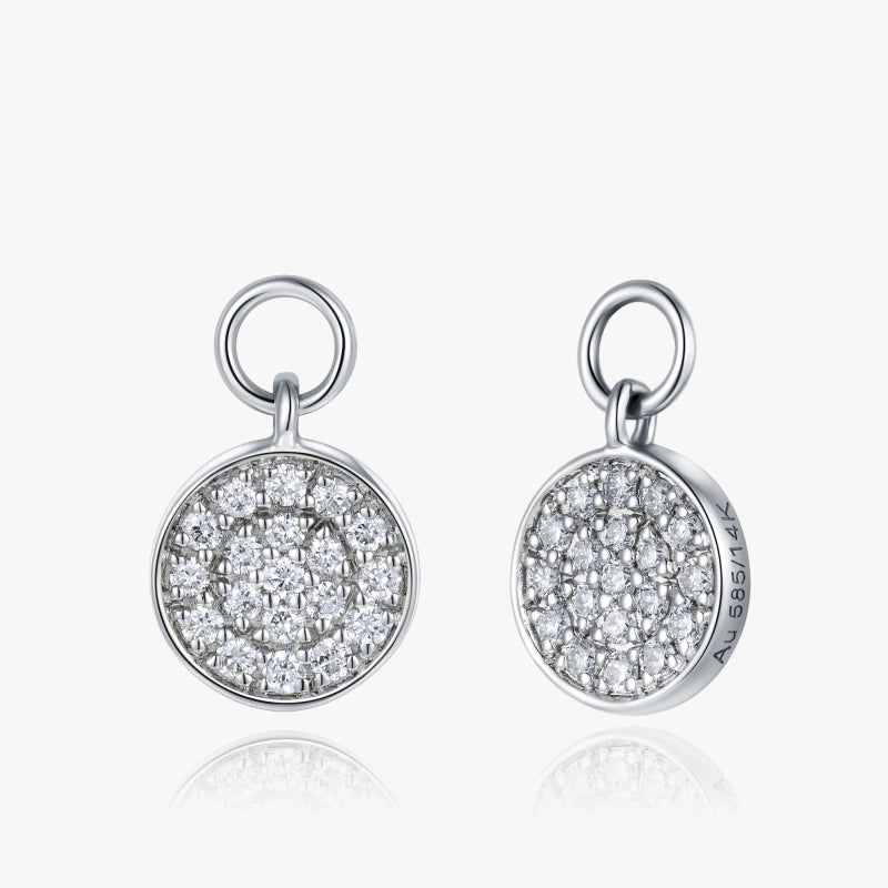 Ayah 14K Solid Gold Diamond Earring Charms