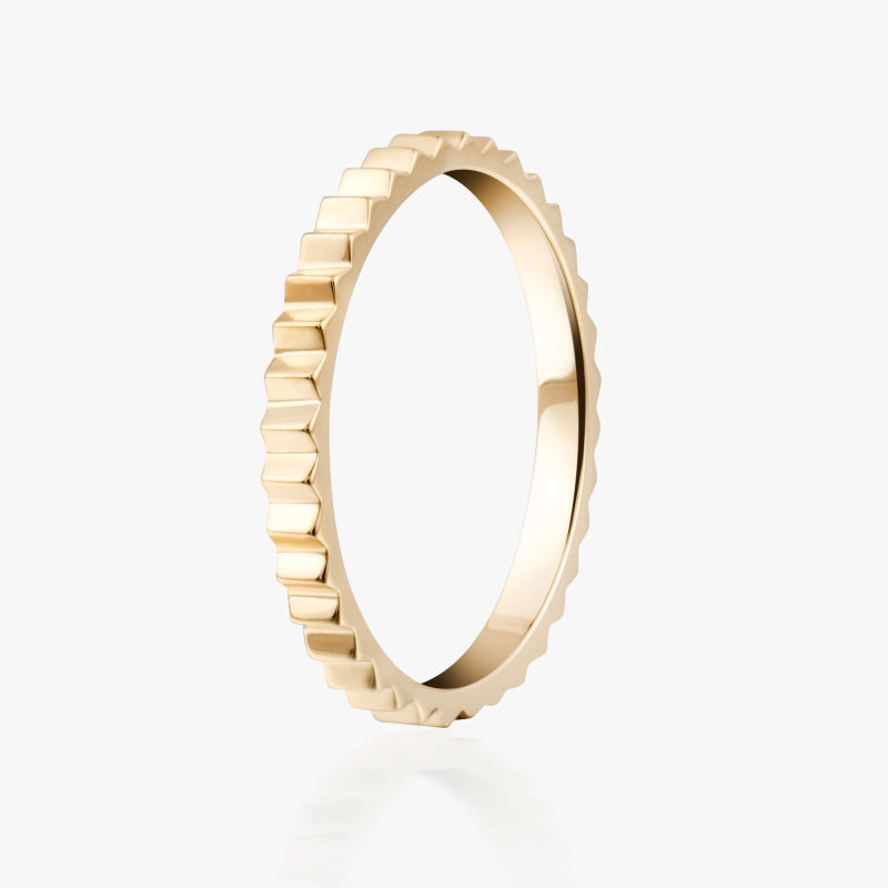 Ruthie 14K Solid Gold Cog Ring