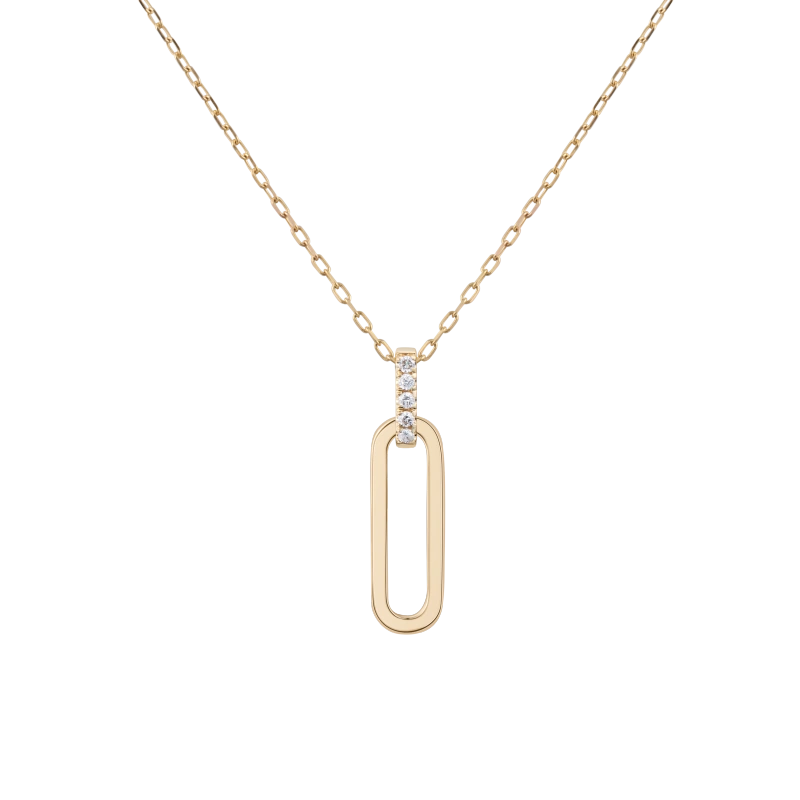 Astrid 14K Solid Gold Diamond Necklace