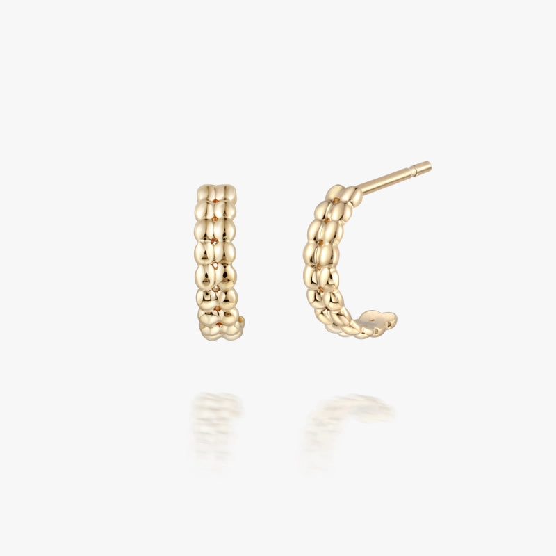 Serena 14K Solid Gold Huggie Earring