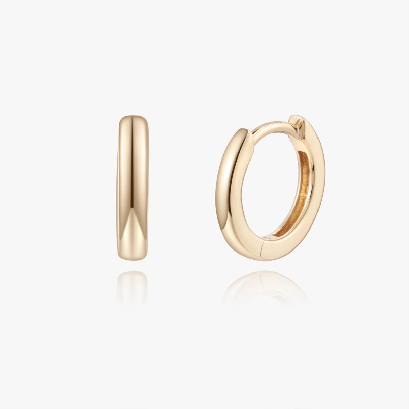 Amelia 14K Yellow gold Huggie Hoops 8 mm