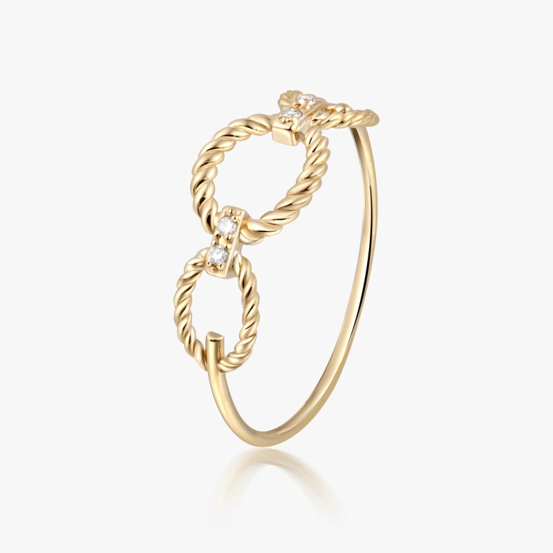 Sasha 14K Solid Gold Triple Hoop Ring