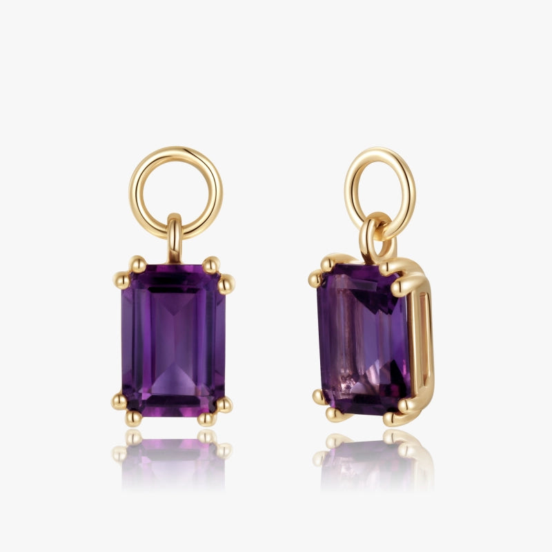 Aylani 14K Solid Gold Amethyst Earring Charms