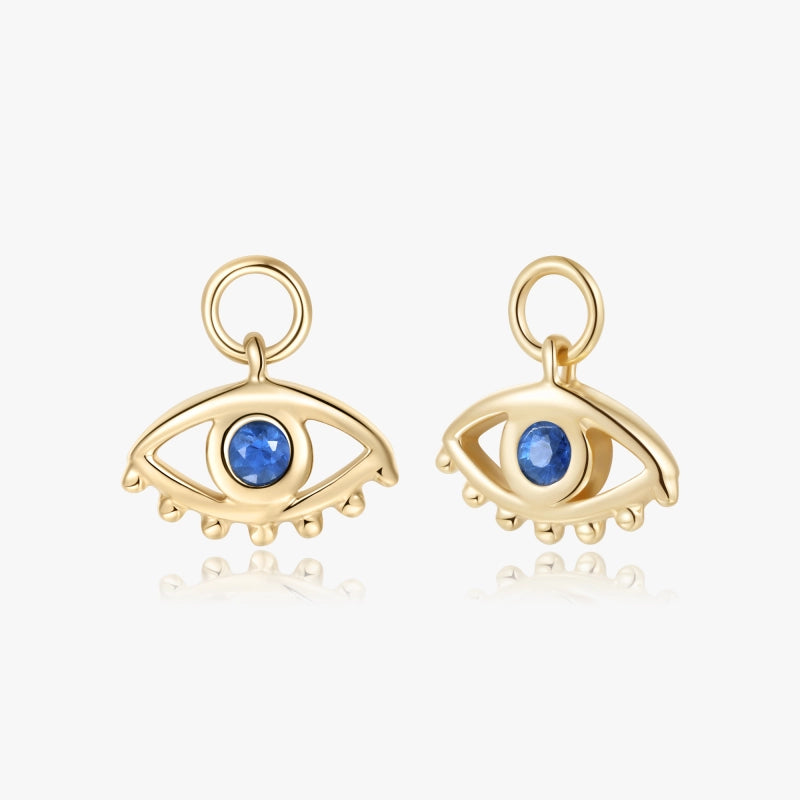 Shay 14K Solid Gold Blue Sapphire Eye Earring Charms