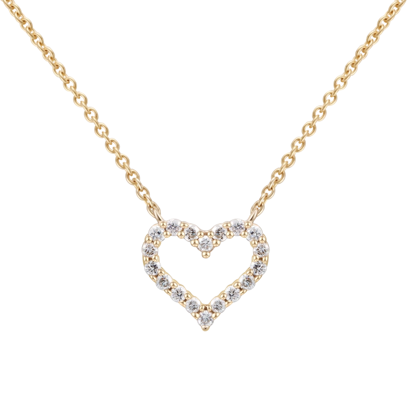 Marie 14k Solid Gold Cœur Diamond Necklace