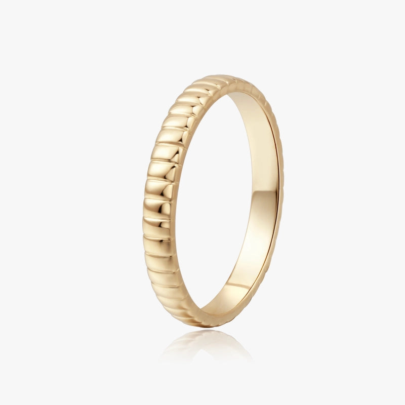 Roselyn 14K Solid Gold Band Ring