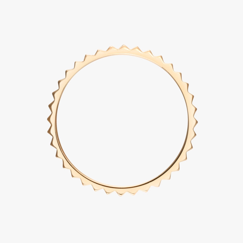 Ruthie 14K Solid Gold Cog Ring