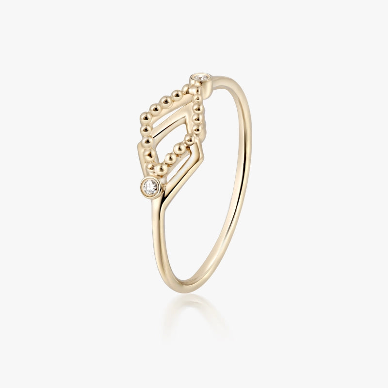 Elliott 14K Solid Gold Rhombus Diamond Ring