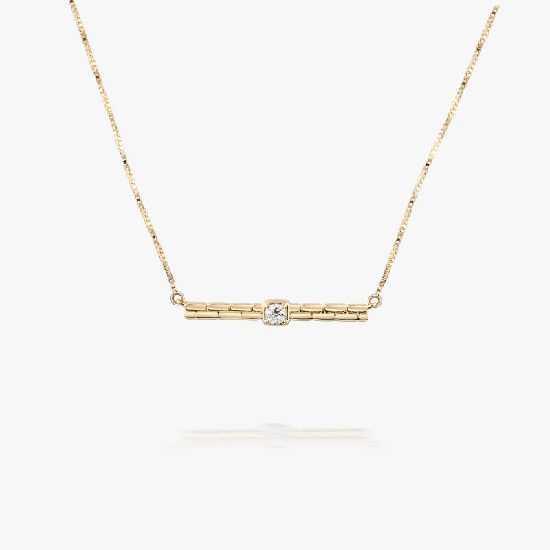 Brooklyn 14K Solid Gold Diamond Necklace