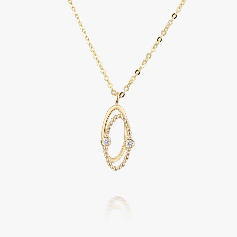 Noa 14K Solid Gold Universe Diamond Necklace