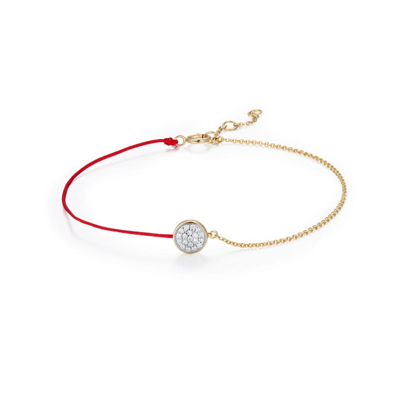 Rouge 14K Solid Gold Diamond Cord Bracelet