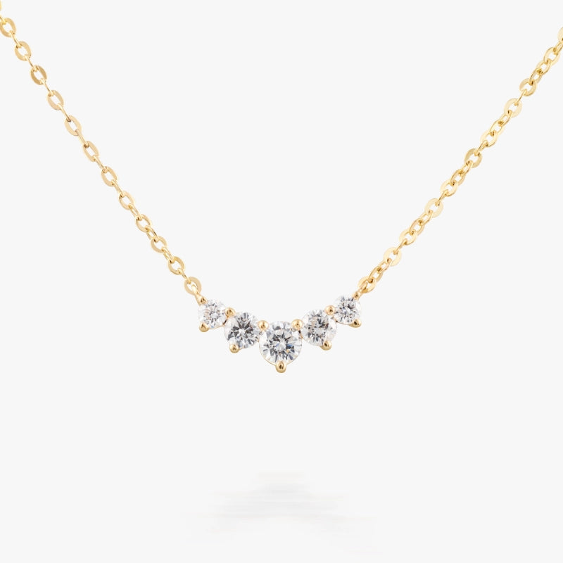 Talia 14K Solid Gold Diamond Necklace