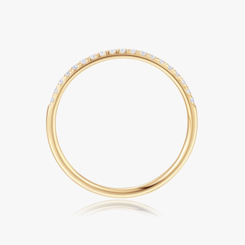 Callie 14 Solid Gold Diamond Stackable Ring