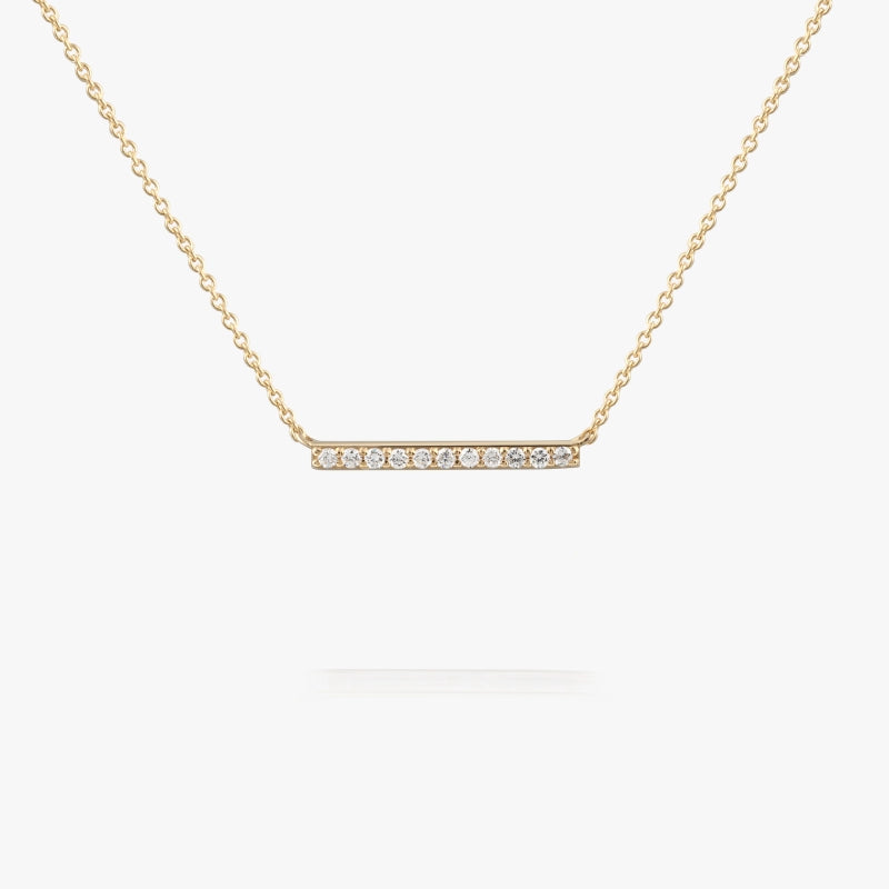 Xyla 14K Solid Gold Single Layer Diamond Necklace