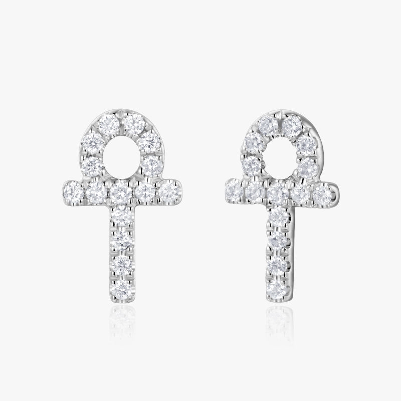 Giovanna 14K Solid Gold Diamond Earring