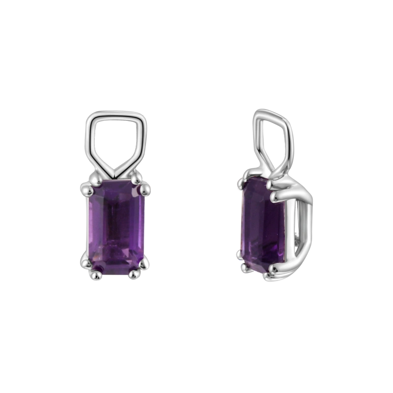 Nyra 14KW Solid Gold Amethyst Earring Charms